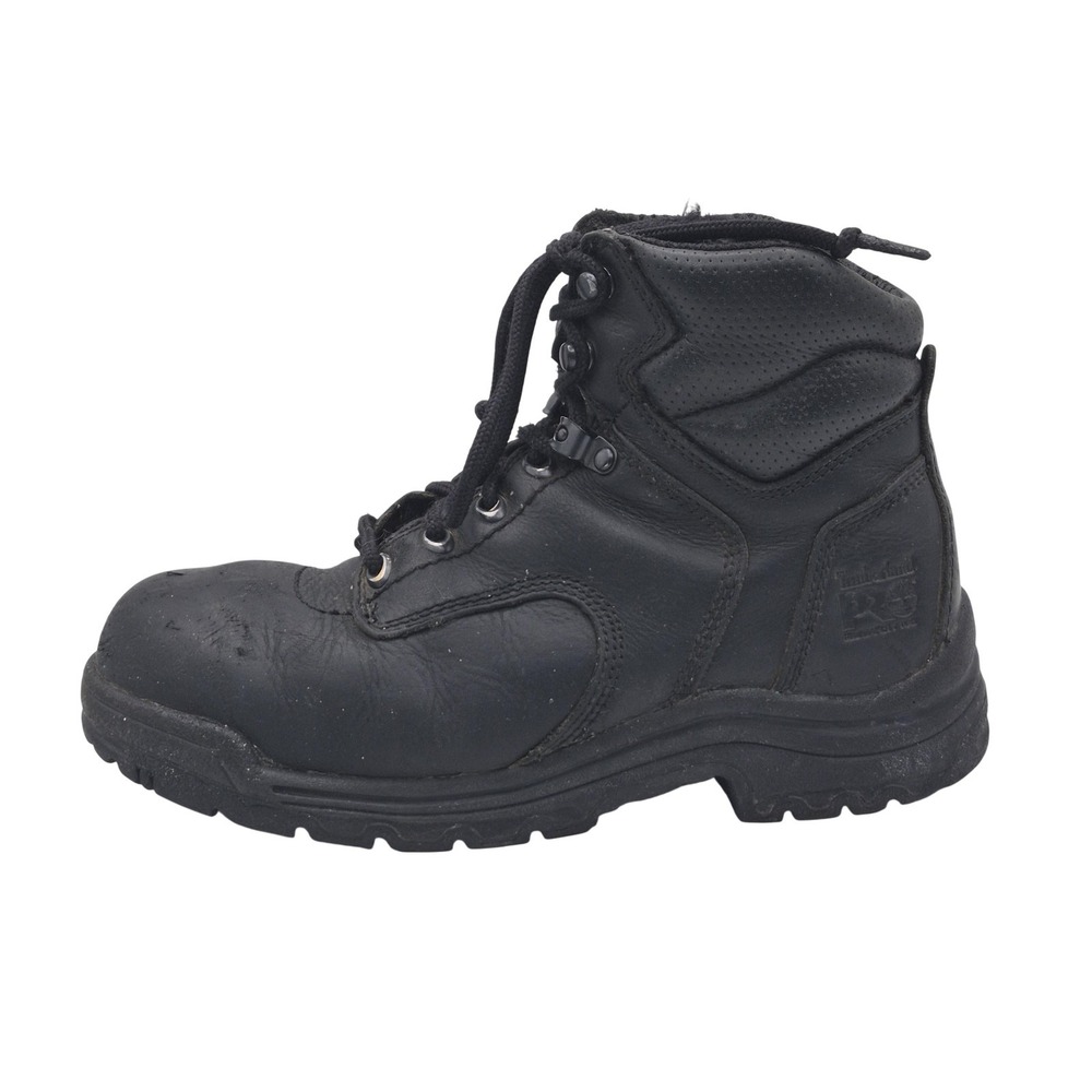 Timberland PRO Titan Work Boots‎ Womens Size 7 Black Leather Ankle Safety Toe